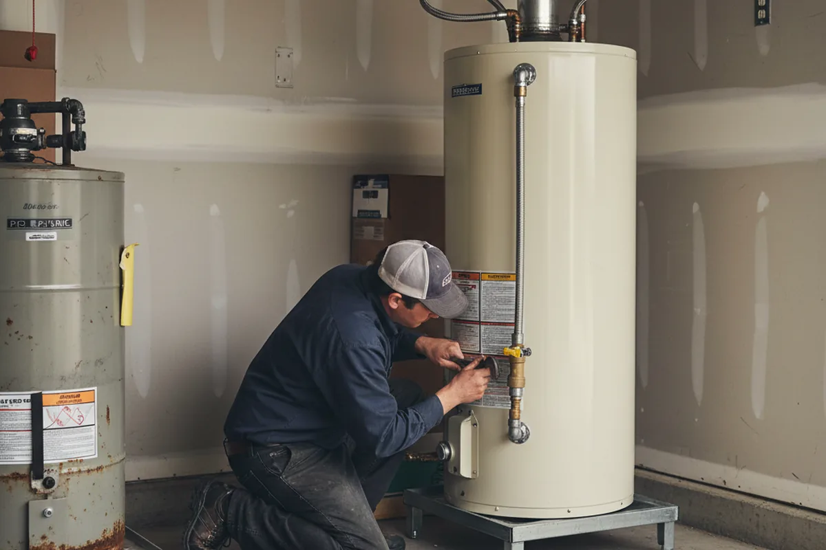 Water heater and shutoff valve replacement in Bloomington